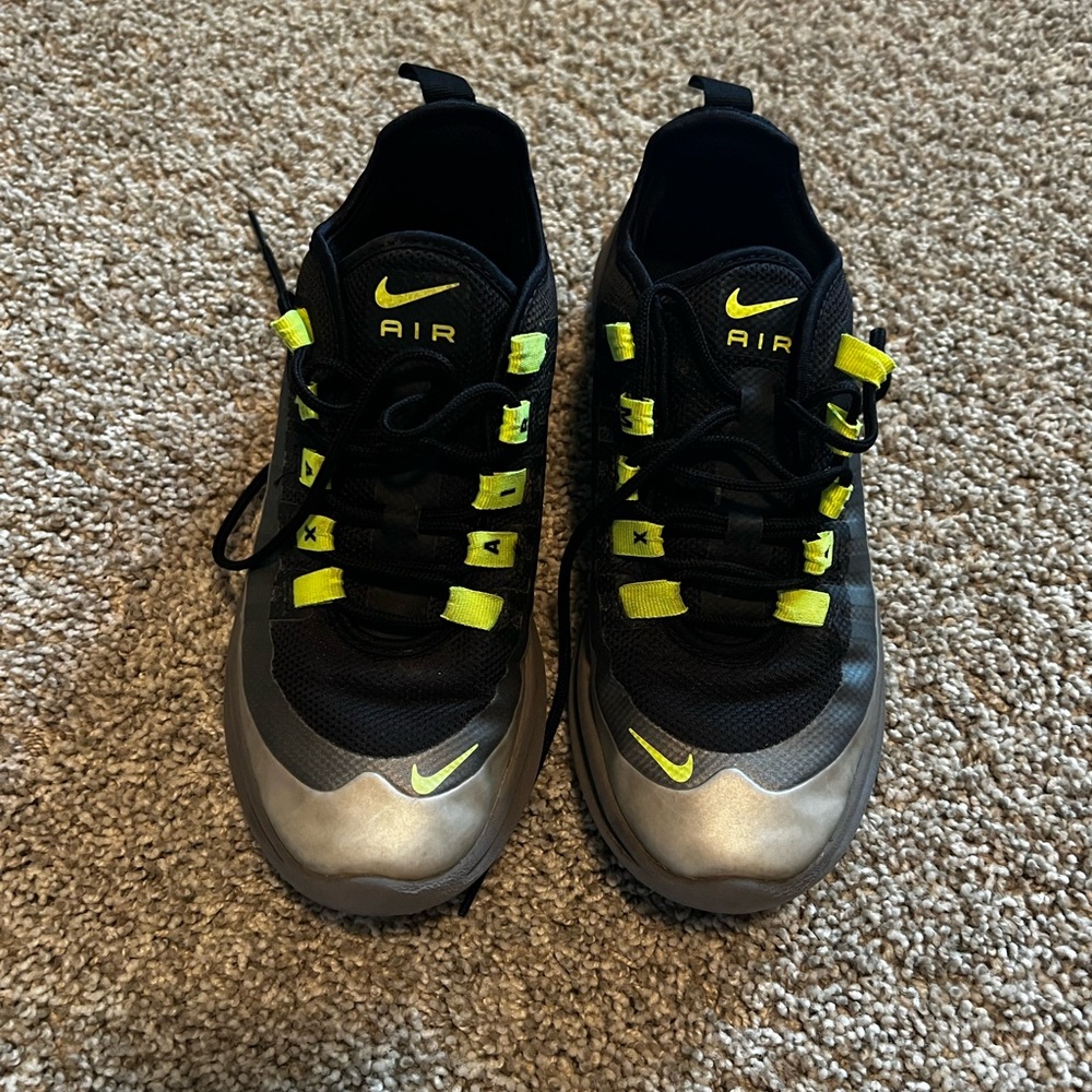 Nike Kids Black and Neon Yellow Air Sneakers